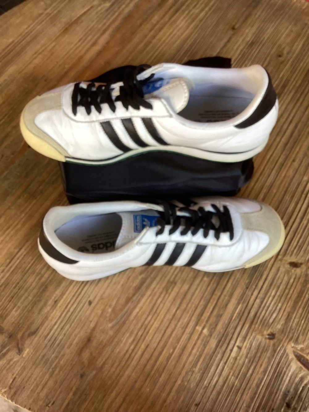 adidas Italia White and Black Leather Sneakers